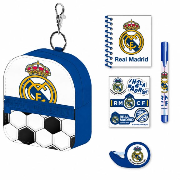 Real Madrid mini hátizsák kulcstartó szett írószerekkel Real Madrid mini hátizsák kulcstartó szett írószerekkel