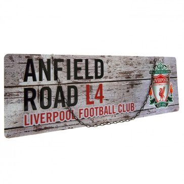 Liverpool FC rusztikus fém tábla