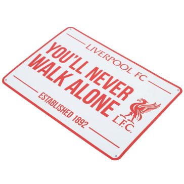   Liverpool FC "You'll Never Walk Alone" (YNWA) fém tábla
