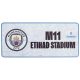 Manchester City FC fém utcatábla – Útvonal az Etihad Stadionhoz