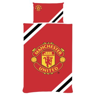   Manchester United FC ágyneműhuzat szett egyszemélyes csíkos mintával