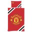 Manchester United FC ágyneműhuzat szett egyszemélyes csíkos mintával